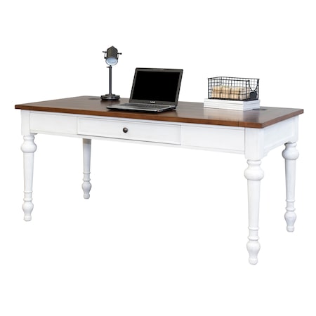 Durham Mfg Durham Computer Desk in Weathered White IMDU686